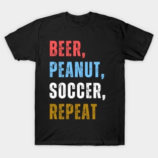 Beer Peanut Soccer Repeat T-Shirt